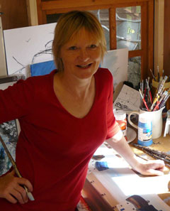 Nikky Corker in her Studio